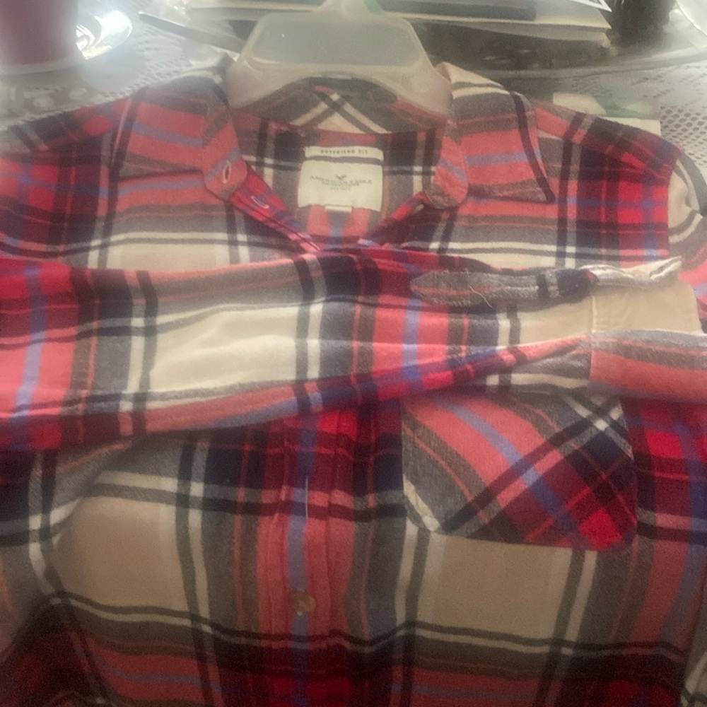Amer  Eagle Outfitters plaid flann  shirt